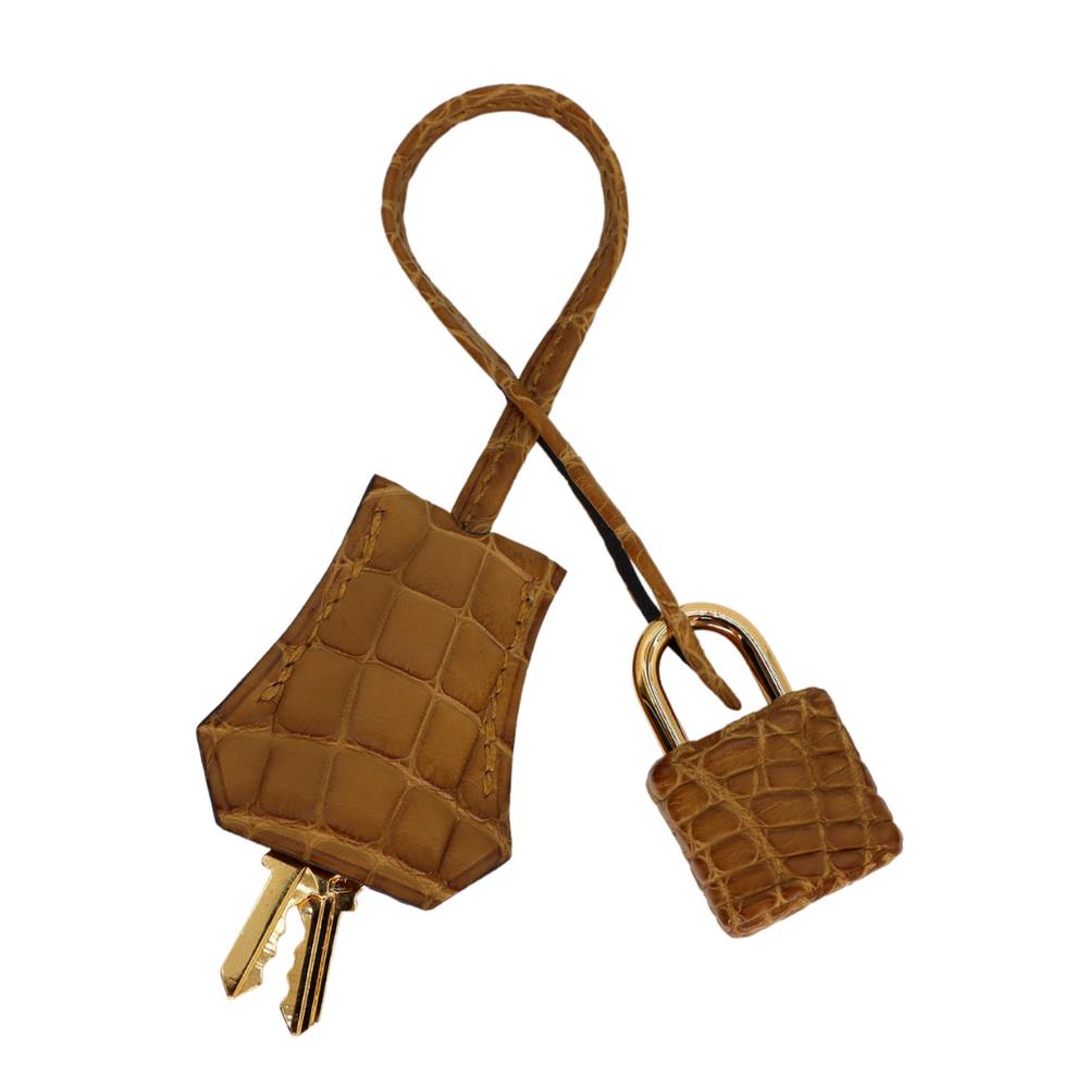 Hermès 28cm Kelly Retourne Amethyst Matte Alligator Gold Hardware