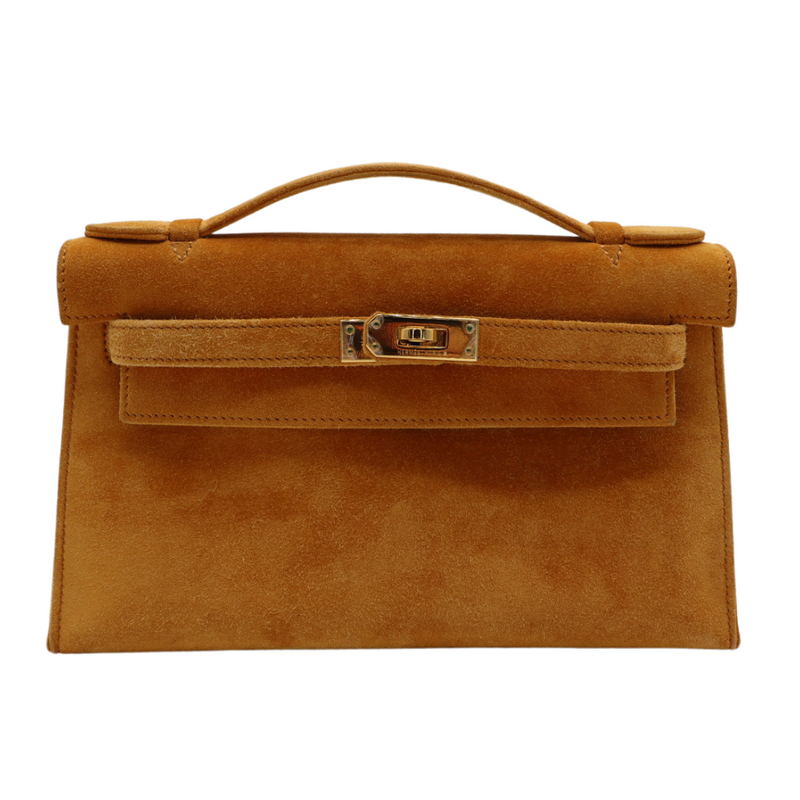 Hermès Kelly Pochette Gold Swift Leather GHW exclusive at Privé Porter