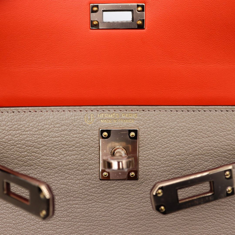 Hermès Kelly II Sellier Mini HSS Gris Tourterelle Chèvre Leather Permabrass Hardware