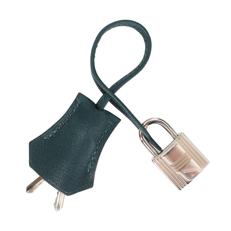 Hermès 25cm Kelly Sellier Vert Cypress Chèvre Leather Palladium Hermès 25cm Kelly Sellier Vert Cypress Chèvre Leather Palladium