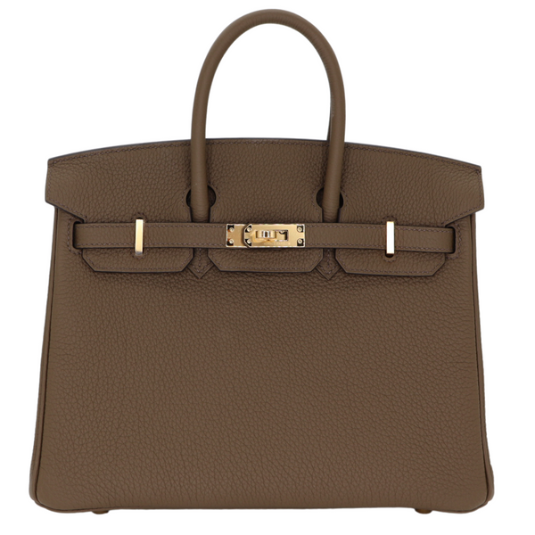 Hermès 25cm Birkin Verso Bambou Togo Leather Palladium Hardware