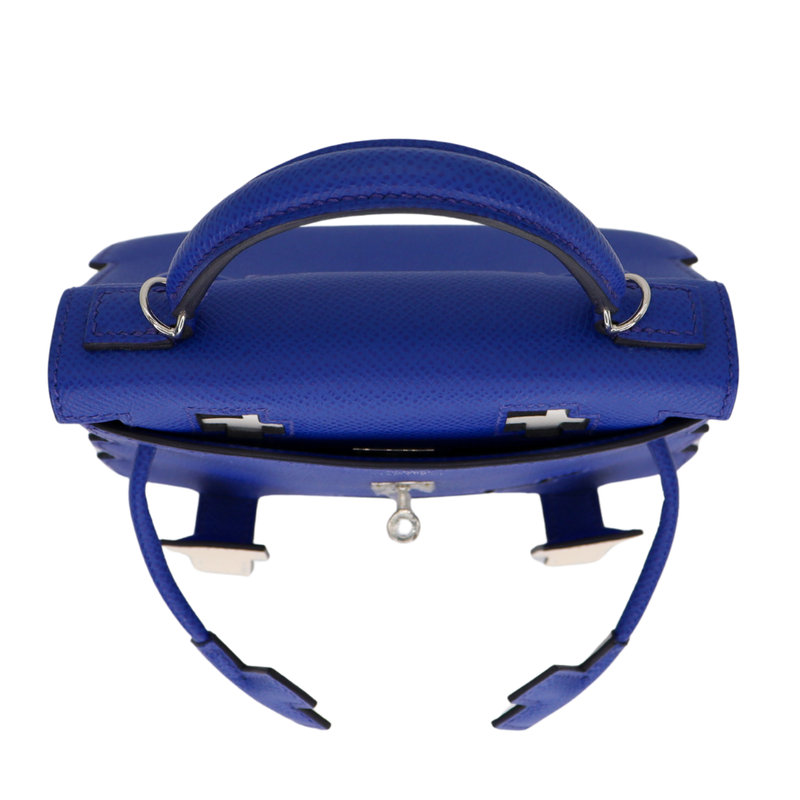 Hermès Kelly Doll Picto Bleu Royale Epsom Leather Palladium Hardware