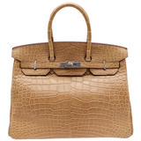 Hermès 35cm Birkin Trench Matte Alligator Palladium Hardware