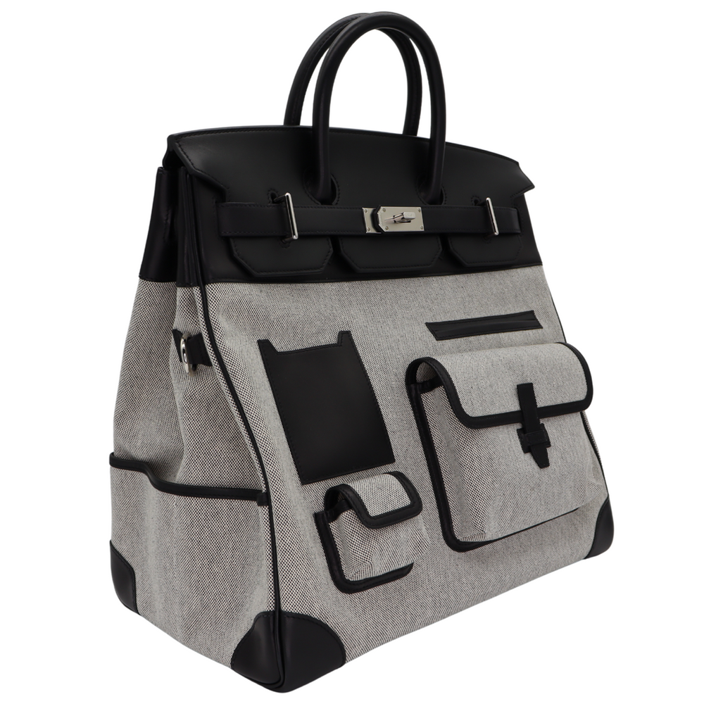 Hermès 40cm HAC Cargo Black (Noir) Toile/Evercalf Leather Hermès 40cm HAC Cargo Black (Noir) Toile/Evercalf Leather