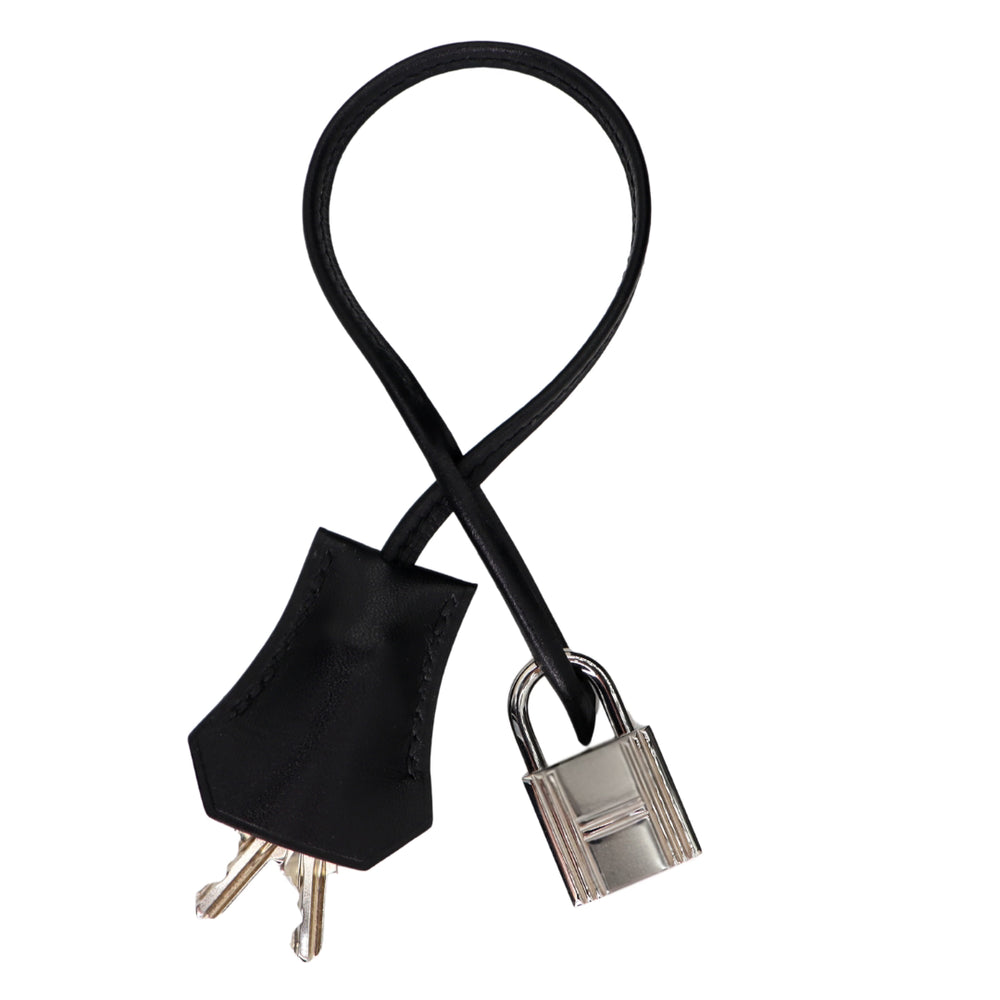 Hermès 40cm Birkin Black Box Calf Leather Palladium Hardware