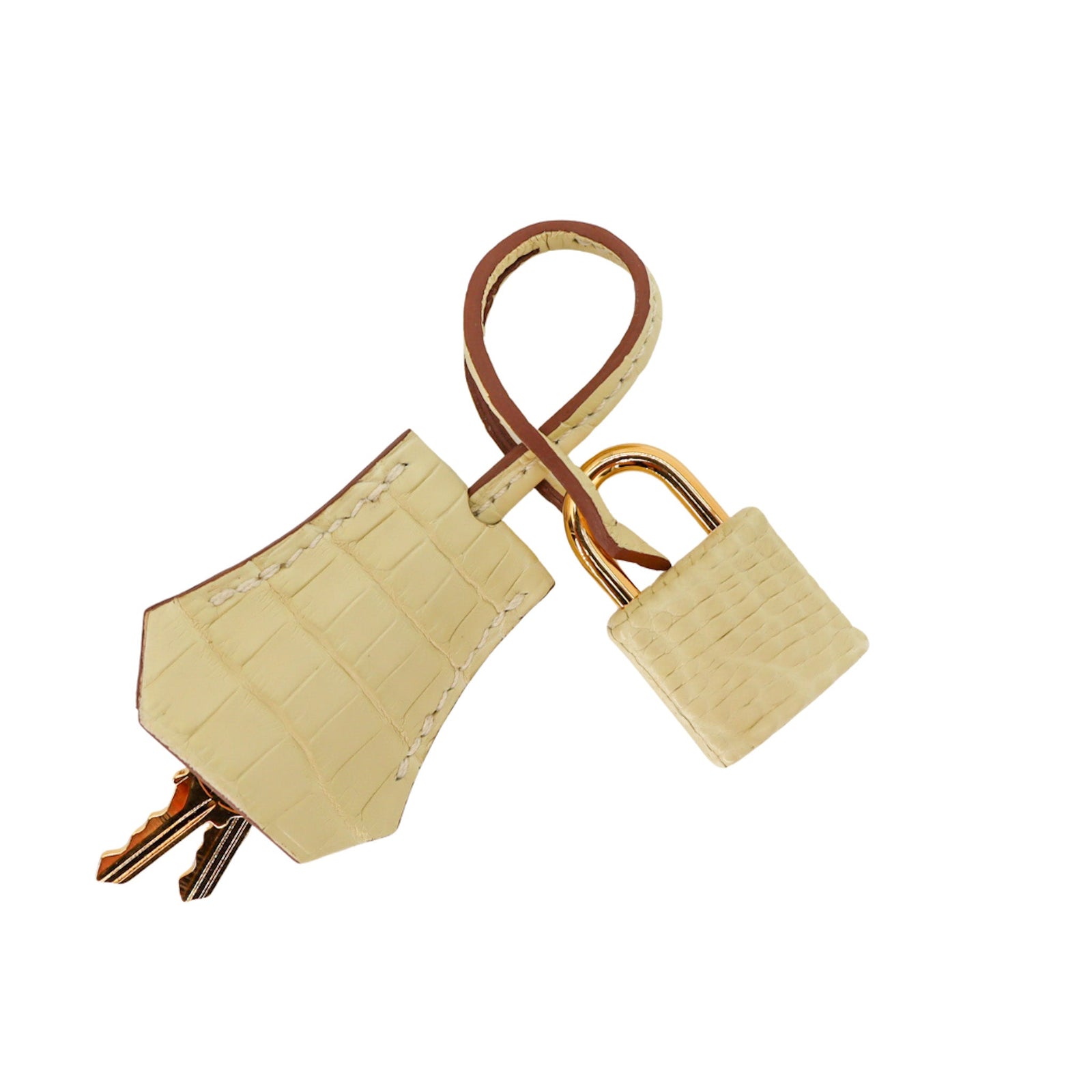Hermès 20cm Birkin Sellier Vanilla Matte Alligator Gold Hardware