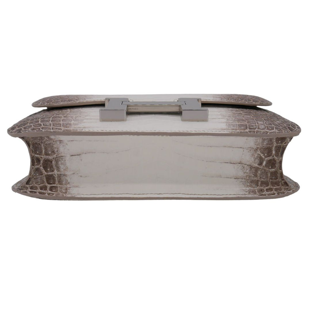 Hermes 24cm Constance Blanc Himalaya Palladium Hardware exclusive at Prive Porter