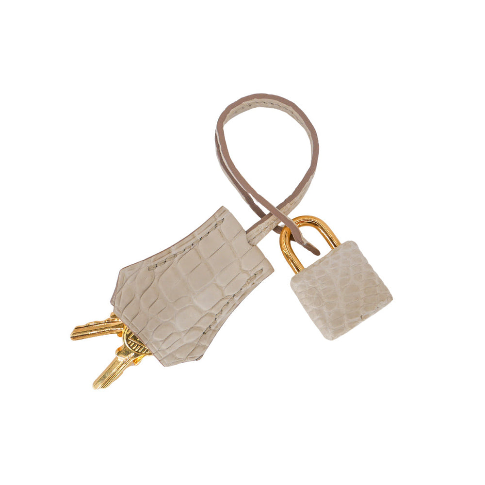 Hermès 25cm Birkin Beton Matte Alligator Gold Hardware exclusive