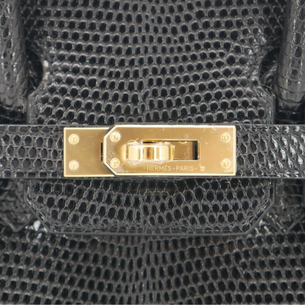 Hermès 25cm Birkin Black Lizard Gold Hardware exclusive at Privé