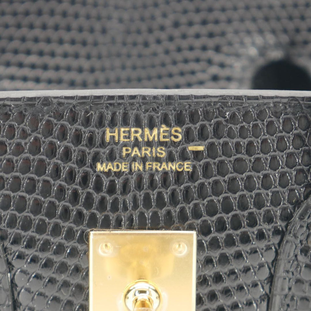 Hermès 25cm Birkin Black Lizard Gold Hardware exclusive at Privé