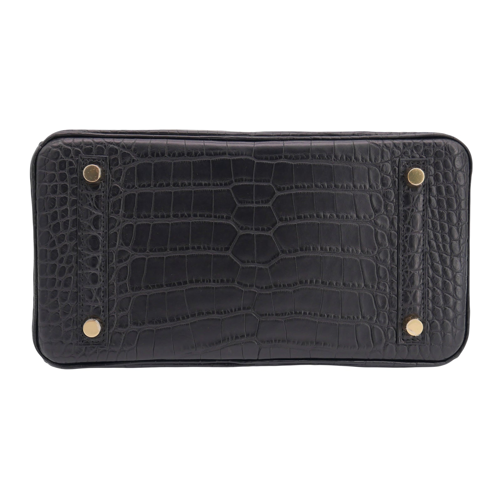 Hermès 25cm Birkin Black Matte Alligator Gold Hardware Hermès 25cm Birkin Black Matte Alligator Gold Hardware