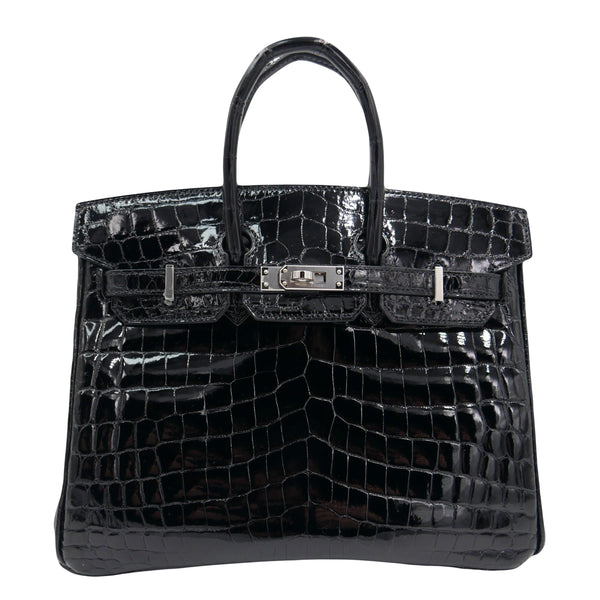 HERMES（希少）リザード　ダンクル Hermes-25cm-Birkin-Black-Shiny