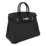 Herm�s 25cm Birkin Black Togo Leather Palladium Hardware