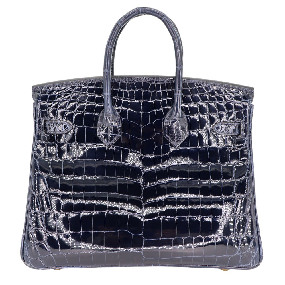 Hermès 25cm Birkin Bleu Baltique Shiny Niloticus GHW exclusive at