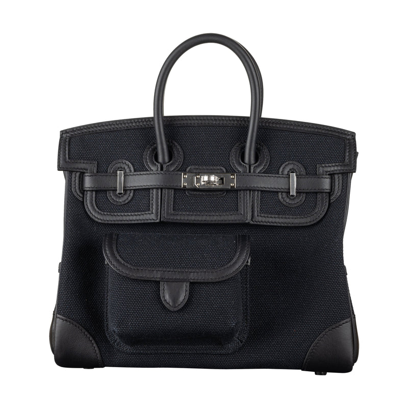 Herm�s 25cm Birkin Cargo Black Palladium Hardware