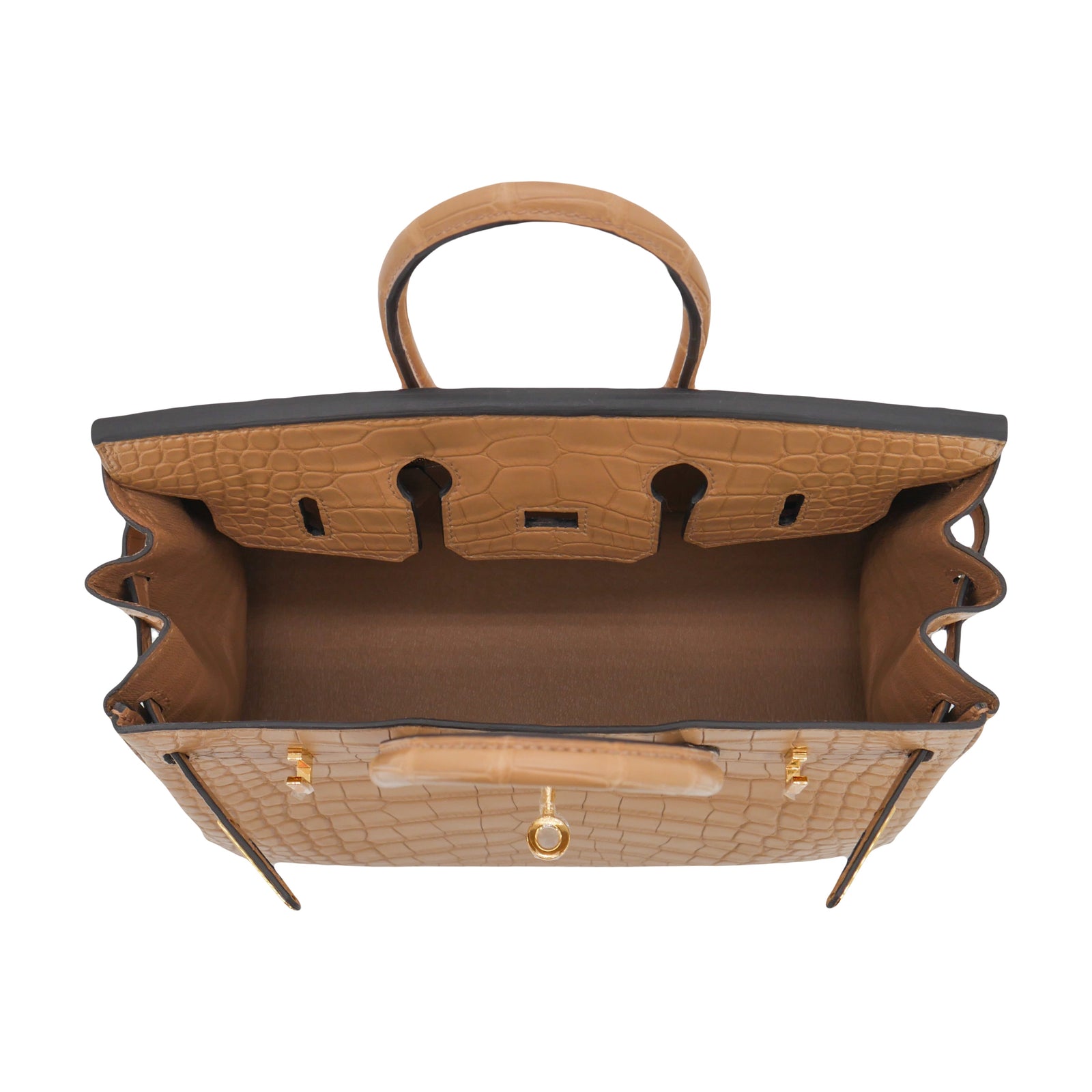 Hermès 25cm Birkin Chai Matte Alligator Gold Hardware exclusive at