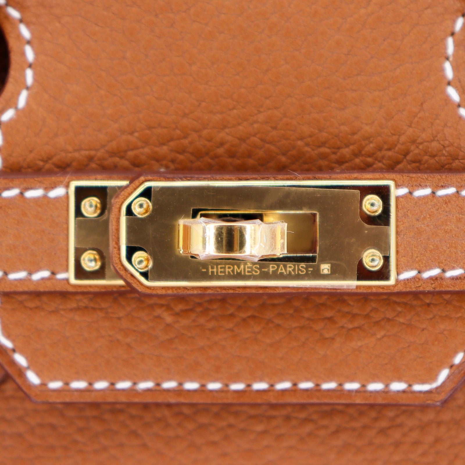Hermès 25cm Birkin Fauve Barenia Pebbled Leather Gold Hardware