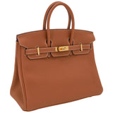 Herm�s 25cm Birkin Gold Togo Leather Gold Hardware