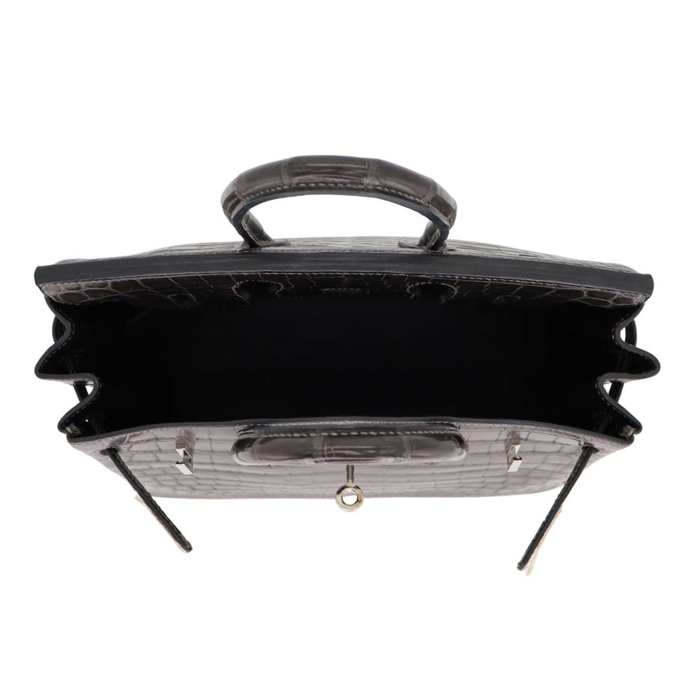 Hermès 25cm Birkin Graphite Matte Niloticus Crocodile Palladium