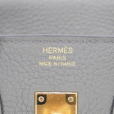Herm�s 25cm Birkin Gris Meyer Togo Leather Gold Hardware