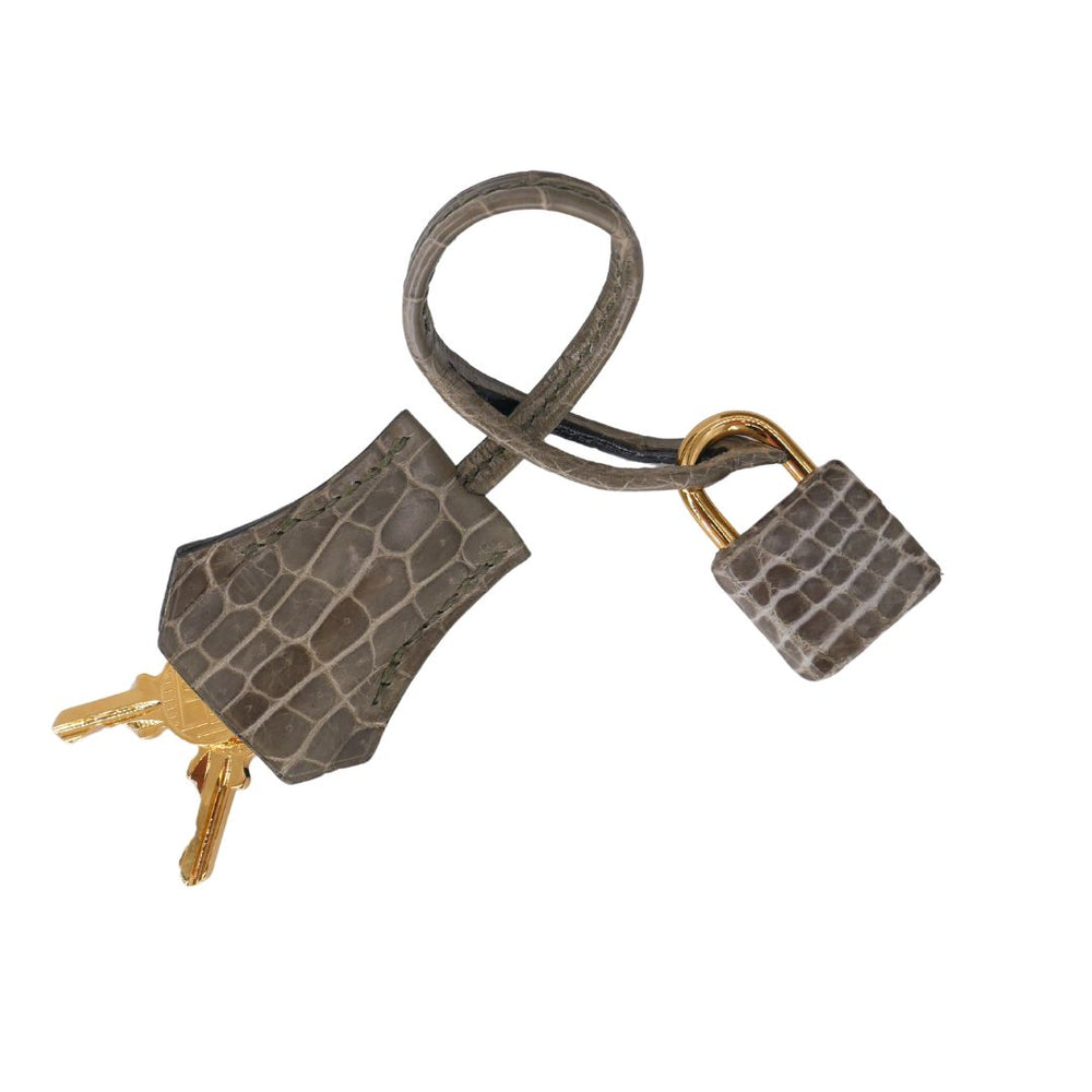 Hermès 25cm Birkin Gris Tourterelle Shiny Niloticus Crocodile Gold