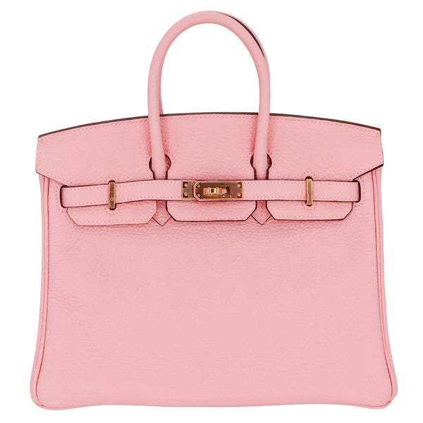 Hermès 25cm Birkin HSS Rose Sakura Clemence Leather Rose Gold