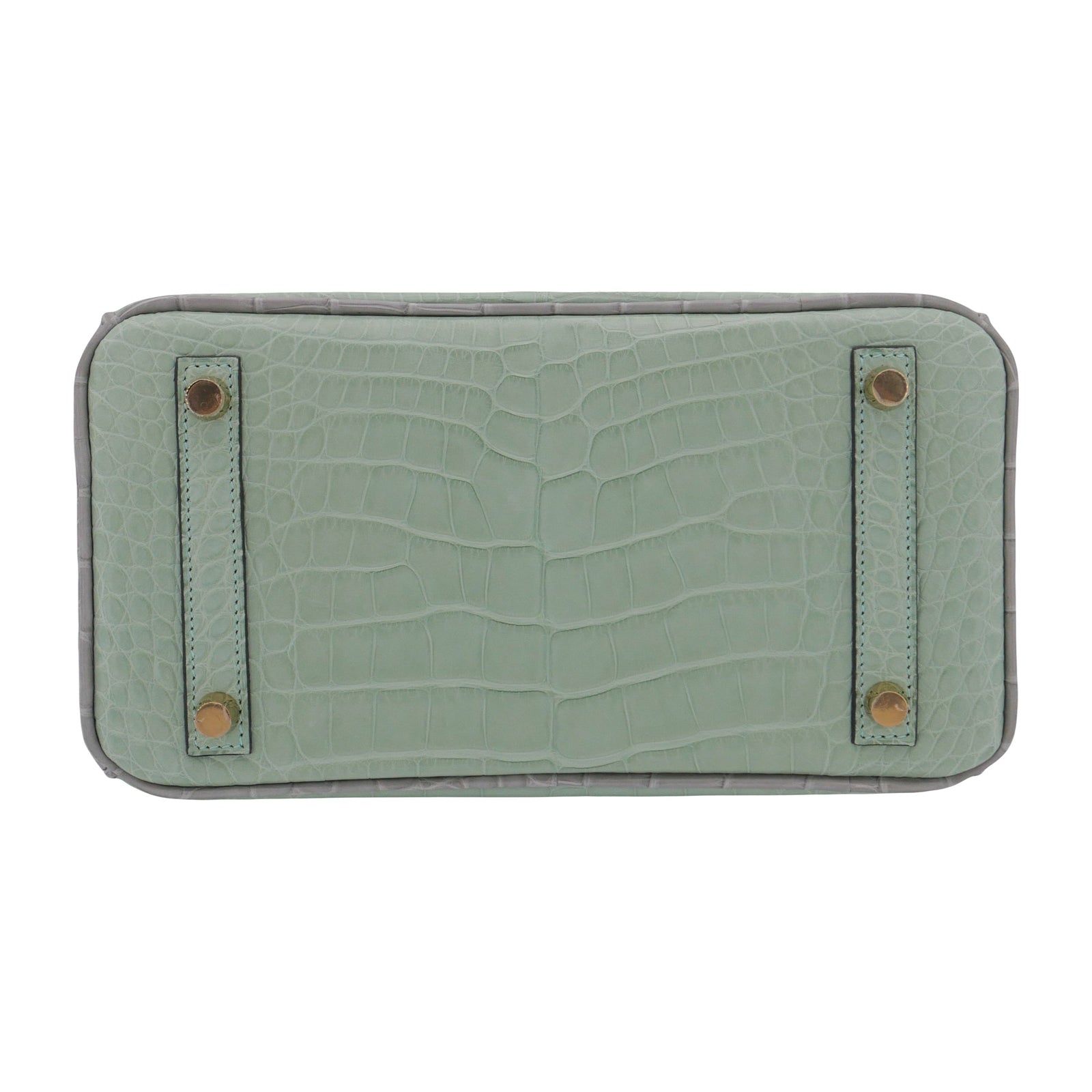 Hermès 25cm Birkin HSS Vert D'eau/Gris Perle Matte Alligator
