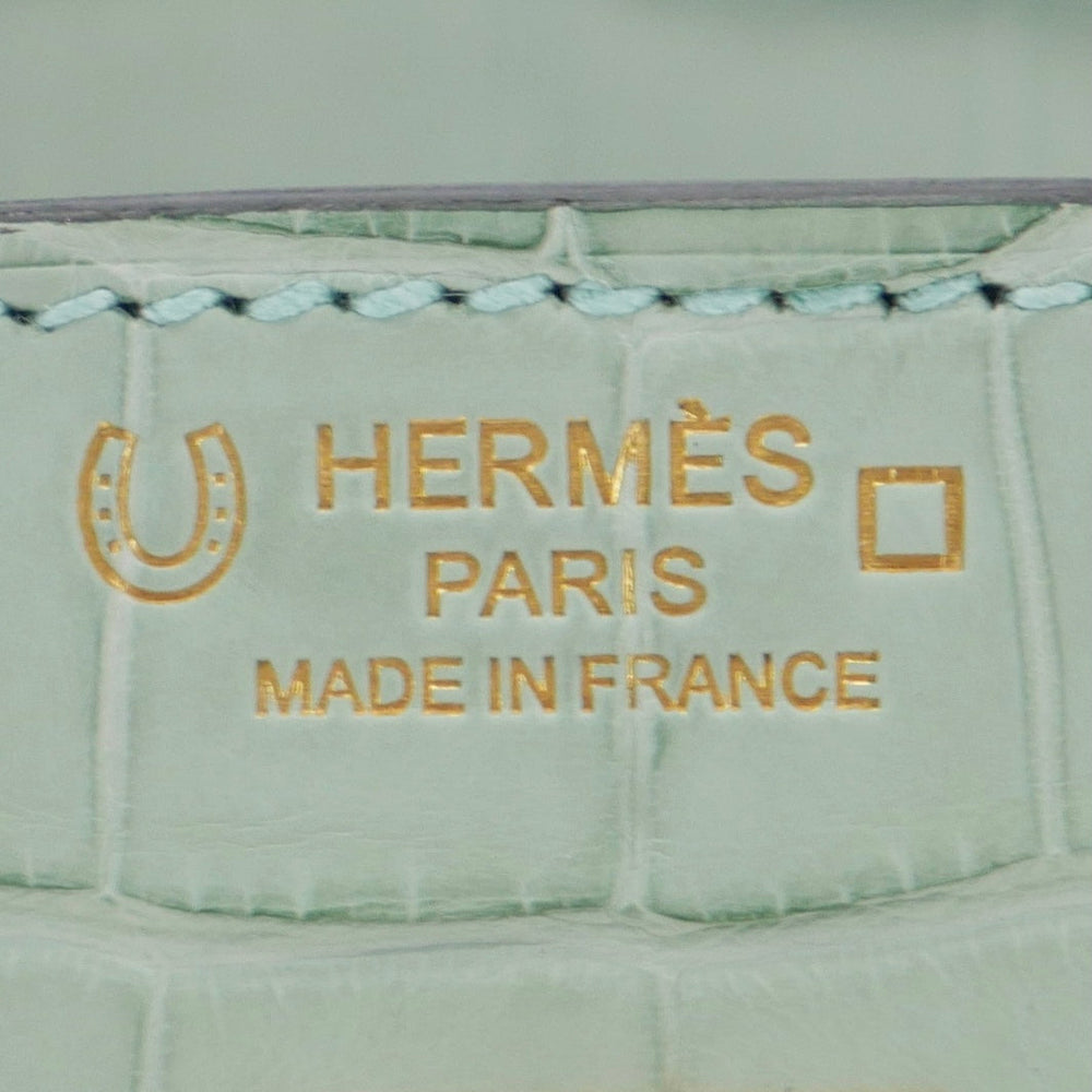 Hermès 25cm Birkin HSS Vert D'eau/Gris Perle Matte Alligator