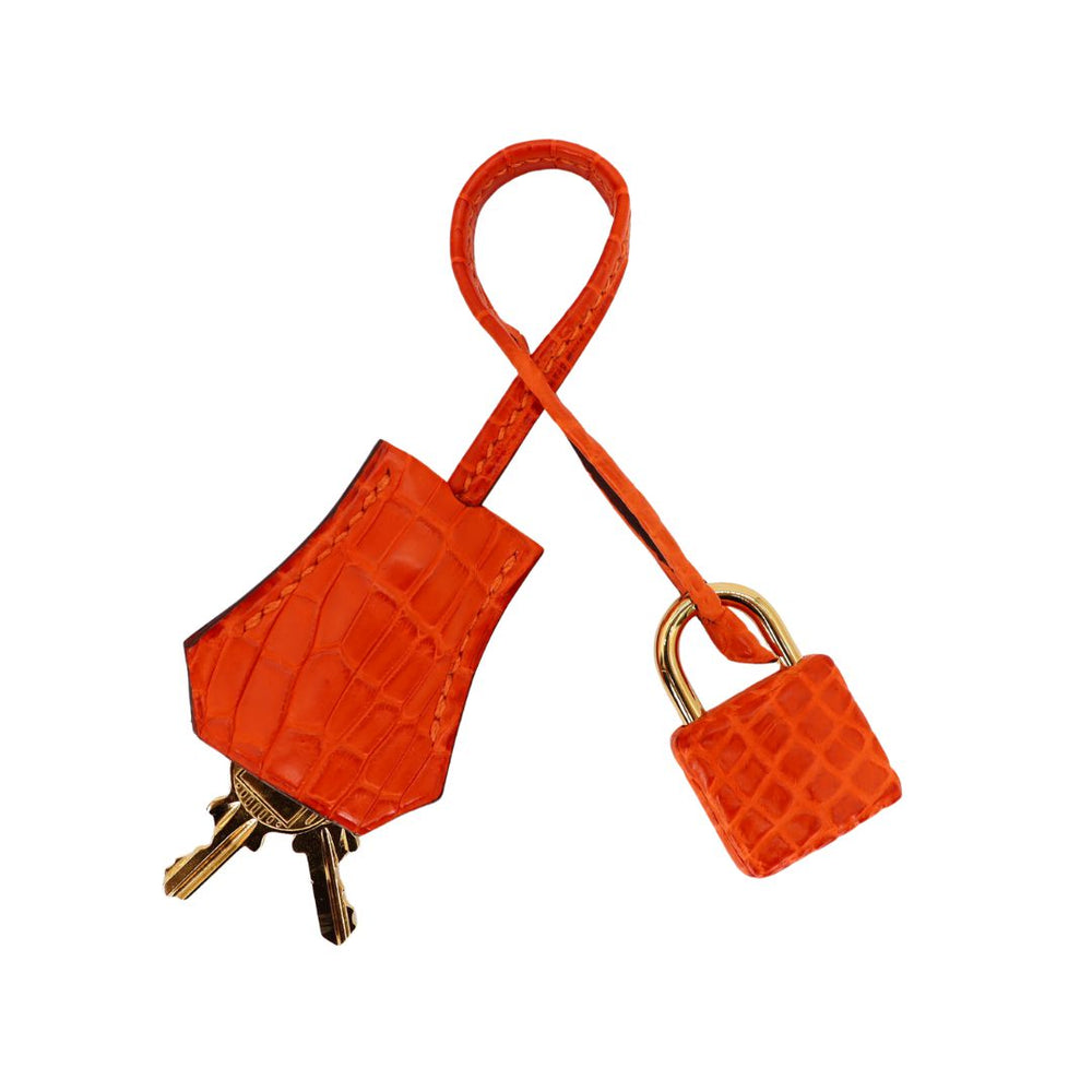 Hermès 25cm Birkin Orange Matte Niloticus Crocodile Gold Hardware