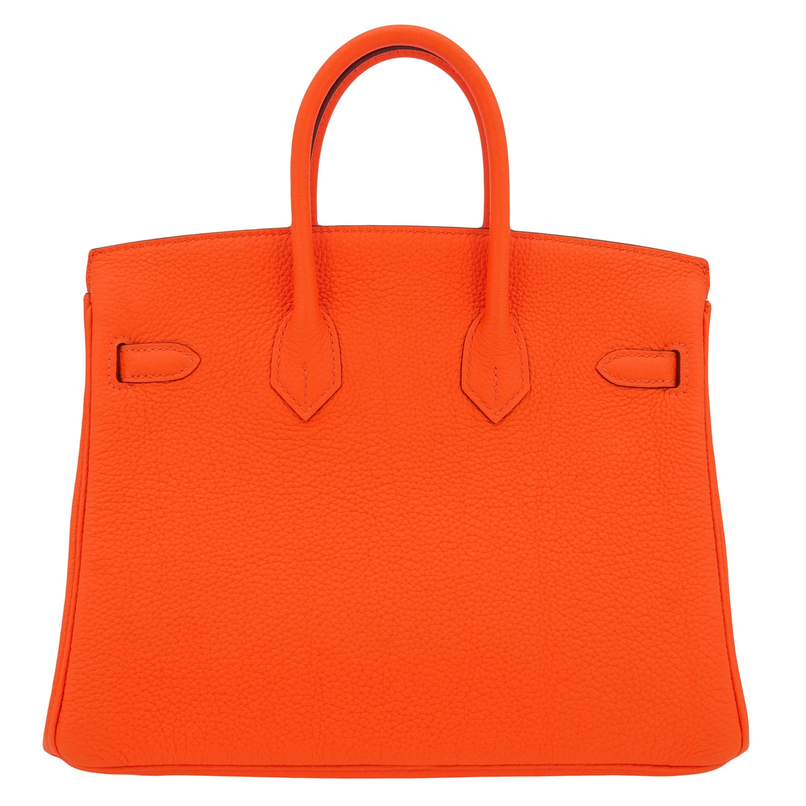 Hermès 25cm Birkin Orange Minium Togo Leather Palladium Hardware