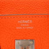 Herm�s 25cm Birkin Orange Minium Togo Leather Palladium Hardware