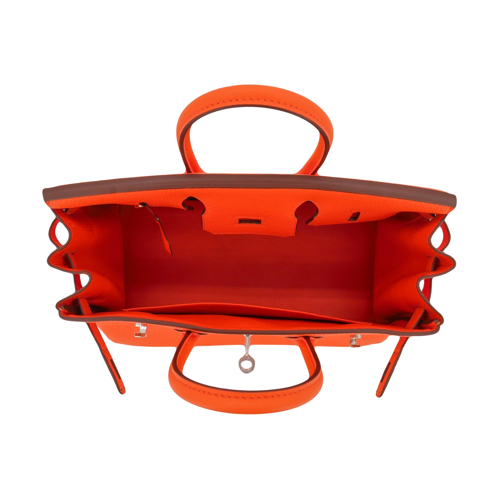 Hermès 25cm Birkin Orange Minium Togo Leather Palladium Hardware