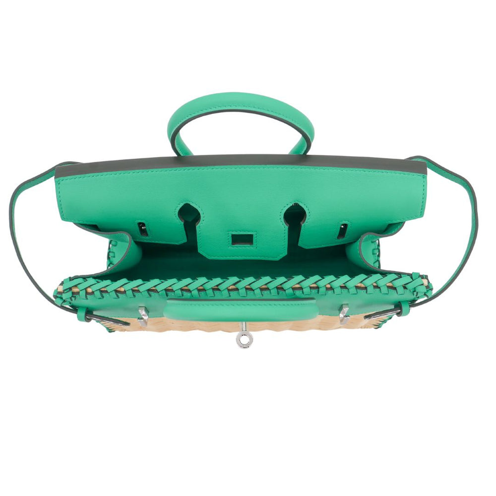 Hermès 25cm Birkin Picnic Menthe Swift Leather/Osier Wicker