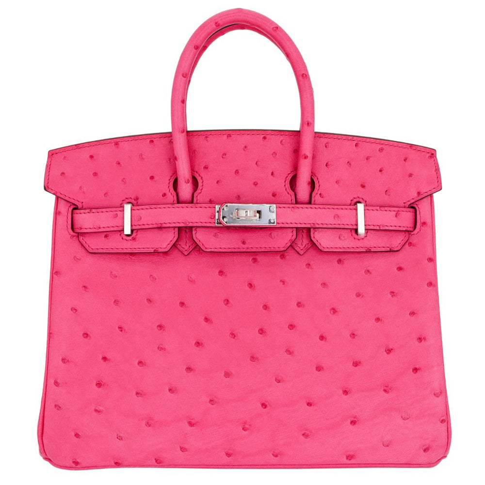 Hermès 25cm Birkin Rose Tyrien Ostrich Palladium Hardware Hermès 25cm Birkin Rose Tyrien Ostrich Palladium Hardware