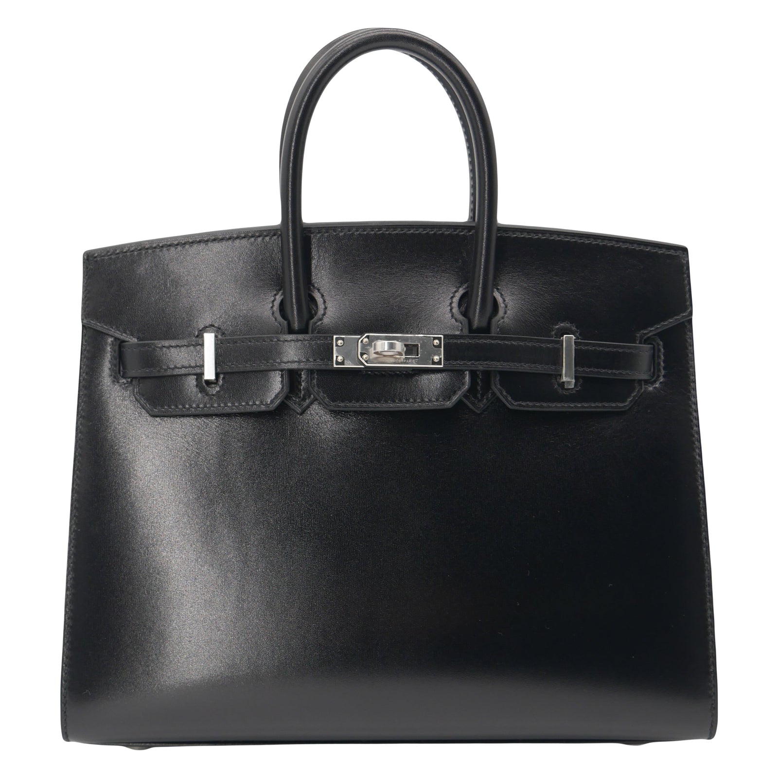 【ランクAB】HERMES パンプス 38.5 約25cm レザー ブラック Hermes-25cm-Birkin-Sellier-