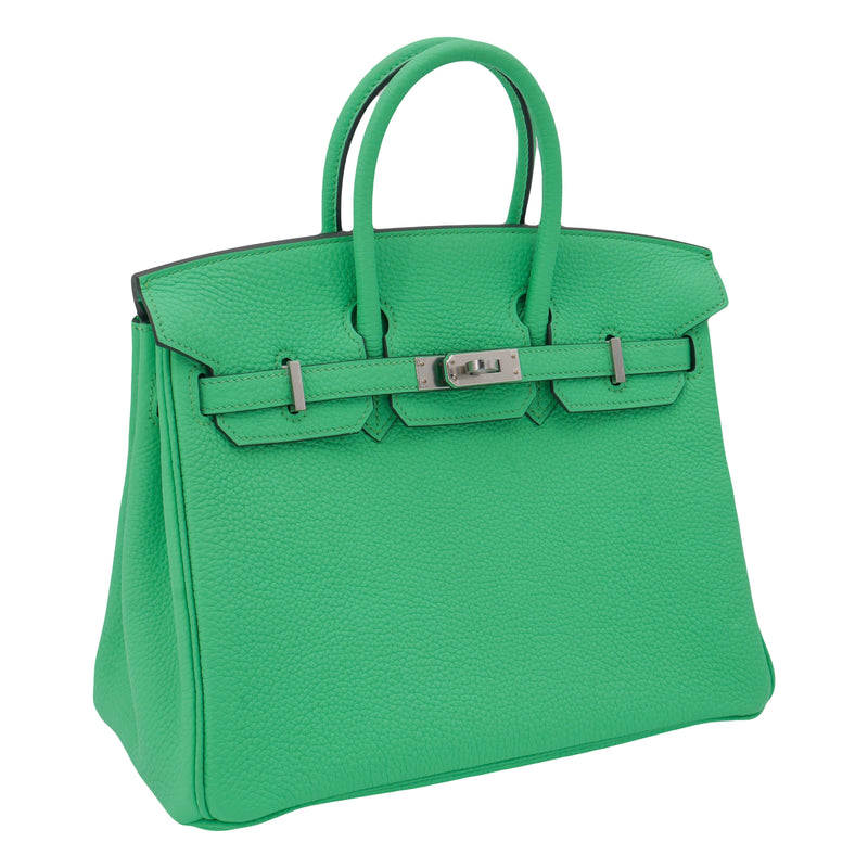 Herm�s 25cm Birkin Vert Comics Togo Leather Palladium Hardware