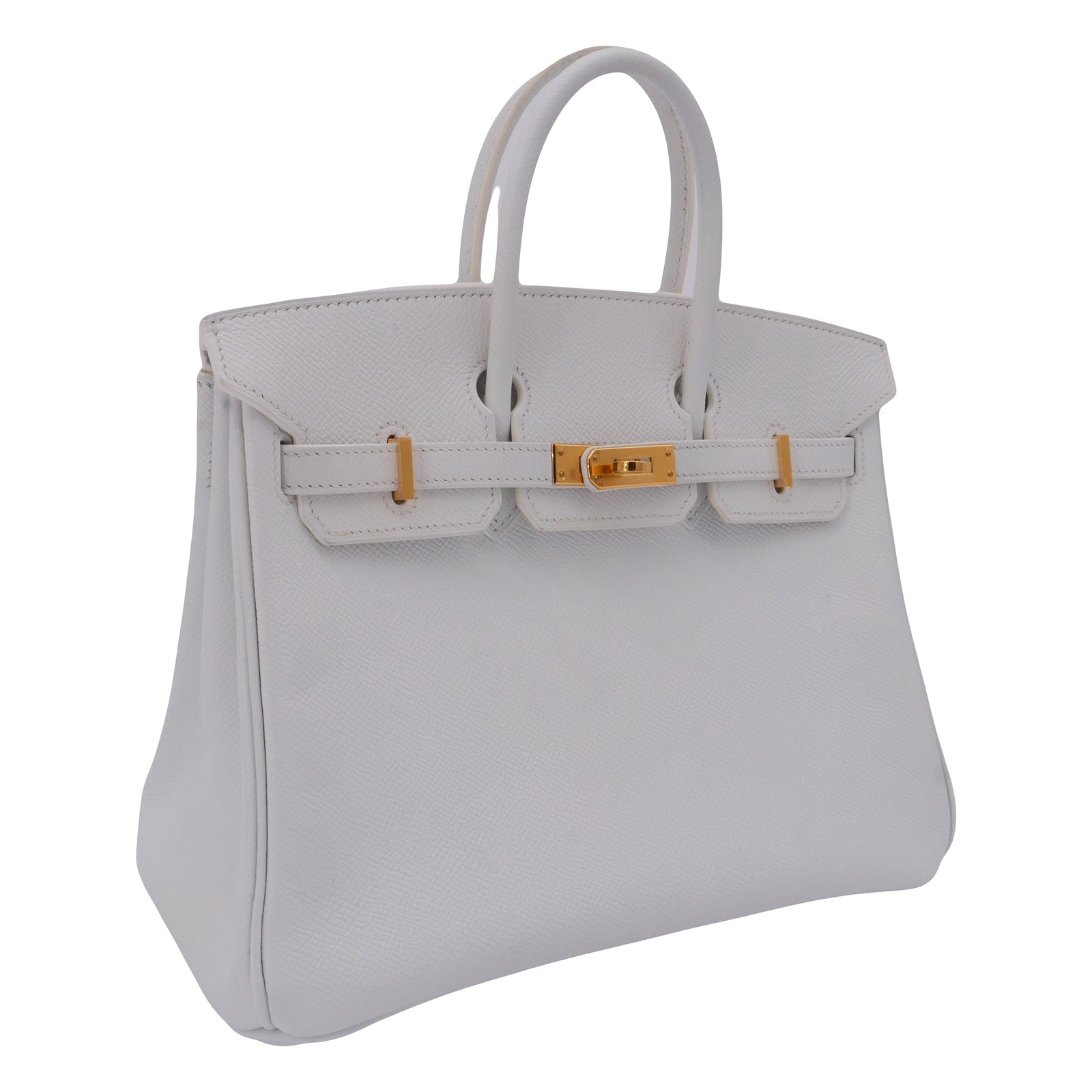 Hermès 25cm Birkin White Epsom Leather Gold Hardware exclusive at