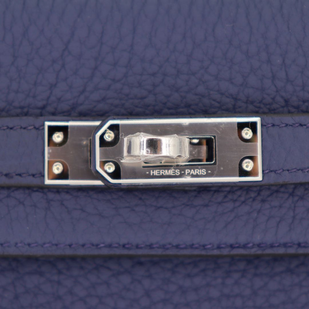 Hermès 25cm Kelly Retourne Bleu Navy Togo Leather Palladium