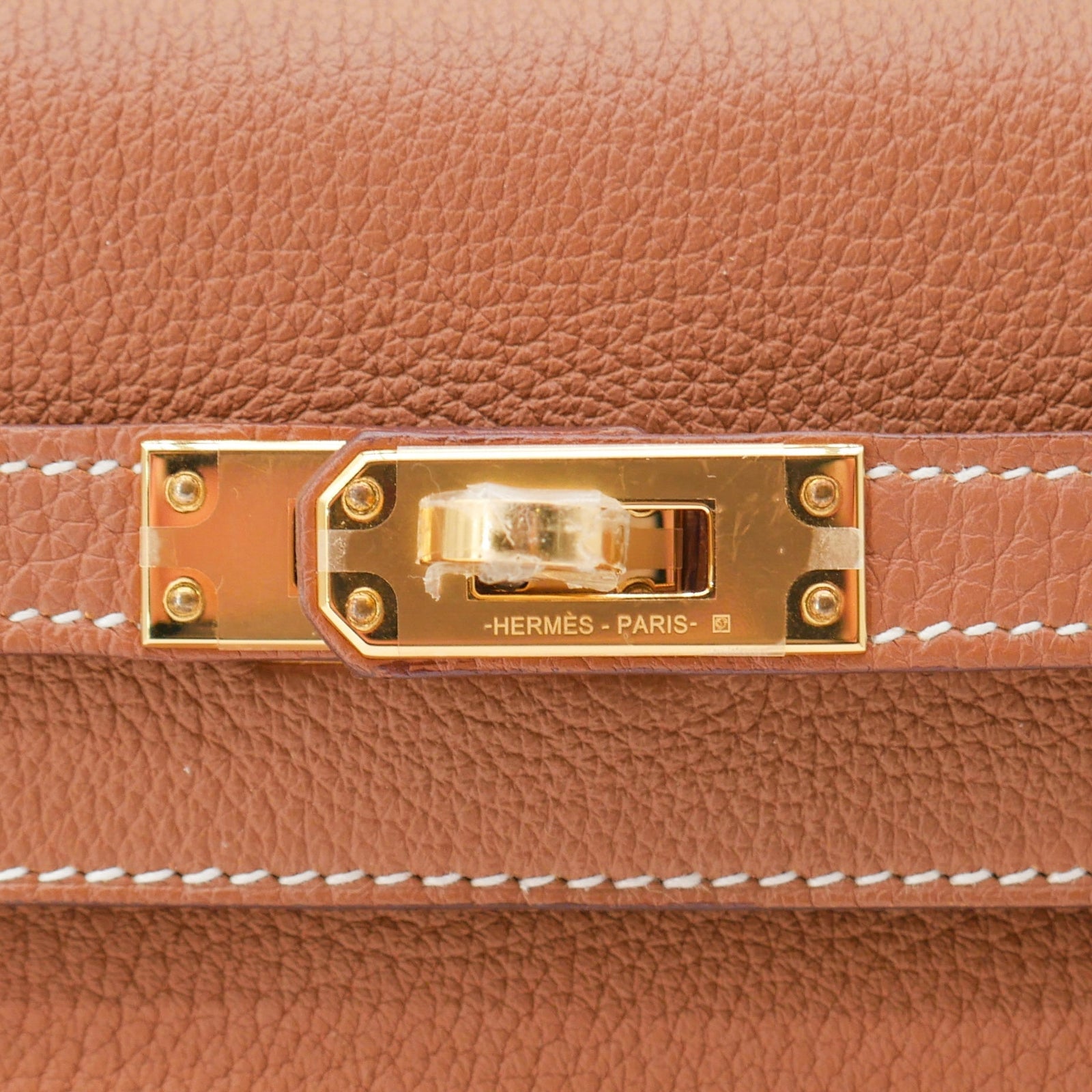 Hermès 25cm Kelly Retourne Gold Togo Leather Gold Hardware