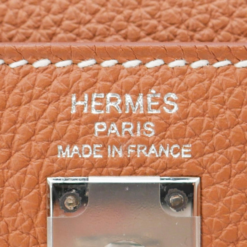 Herm�s 25cm Kelly Retourne Gold Togo Leather Palladium Hardware