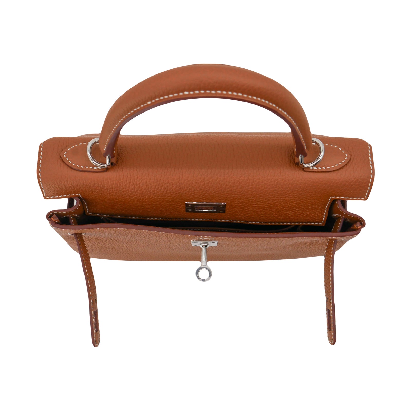 Hermès 25cm Kelly Retourne Gold Togo Leather Palladium Hardware