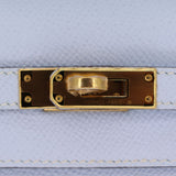 Herm�s 25cm Kelly Sellier Bleu Brume Epsom Leather Gold Hardware