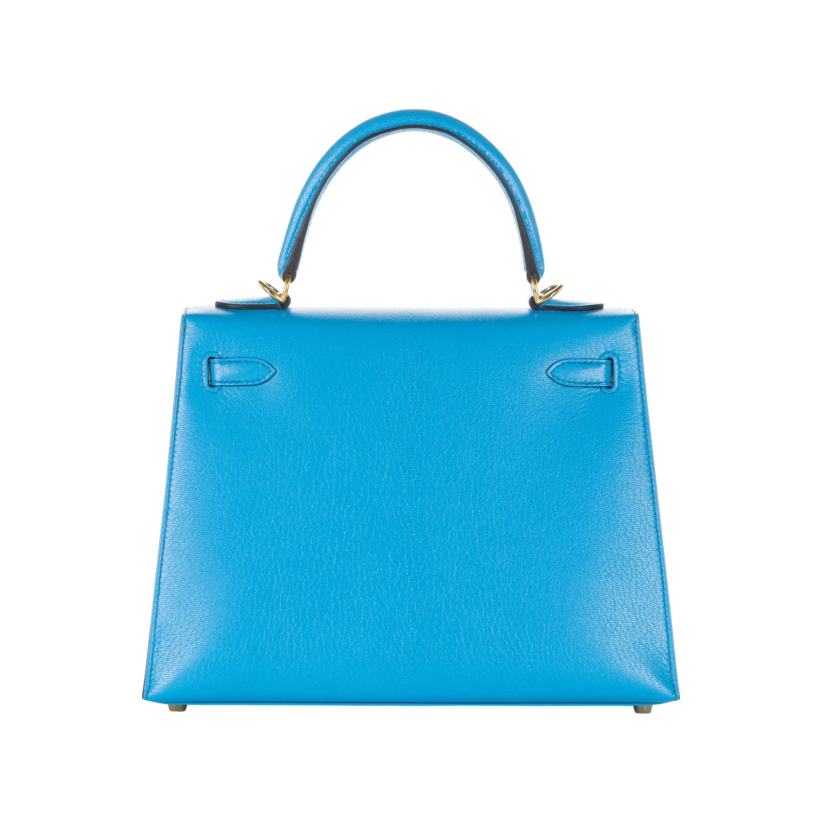 Hermès 25cm Kelly Sellier Bleu Frida Chevre Leather Gold Hardware