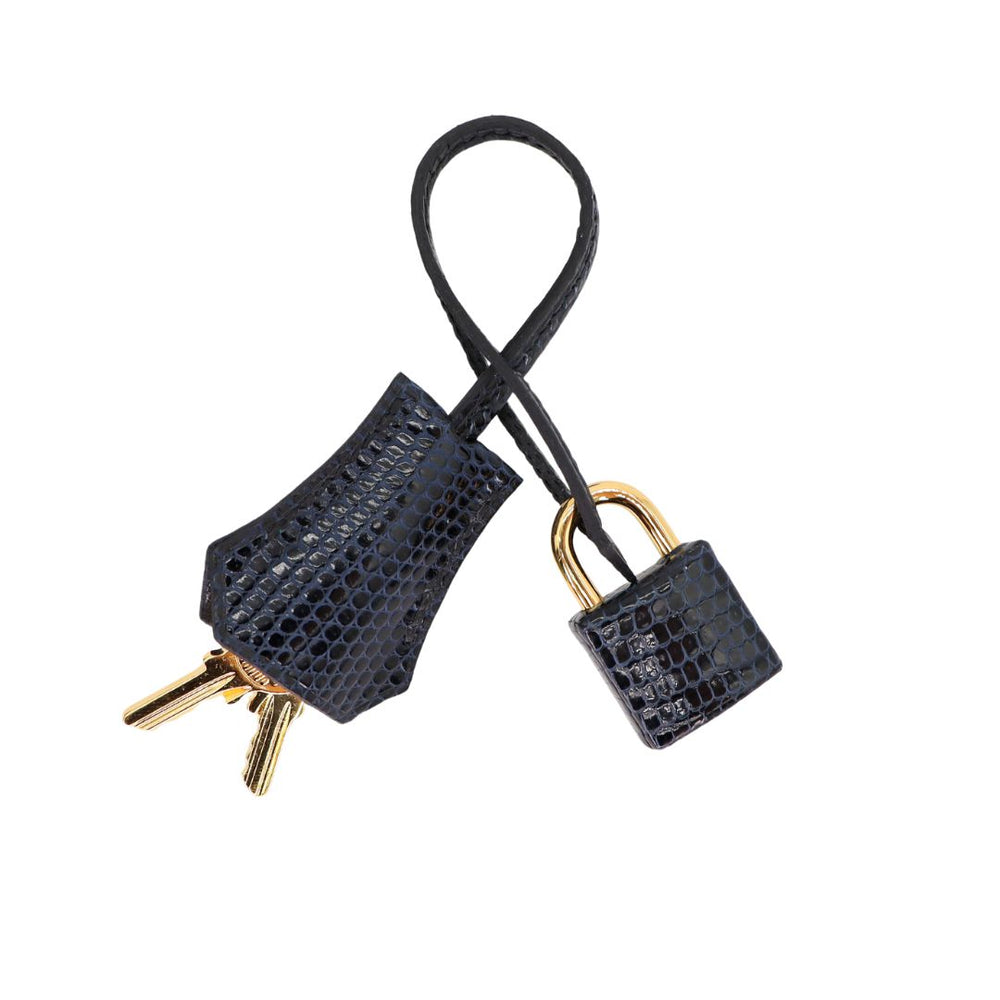 Hermès 25cm Kelly Sellier Bleu Indigo Shiny Lizard Gold Hardware