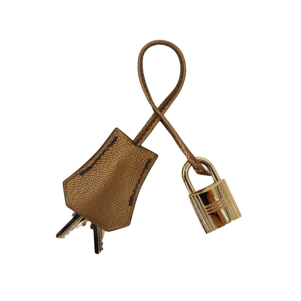 HERMESジレ Hermès 25cm Kelly Sellier Bronze Metallic Chevre Gold Hardware