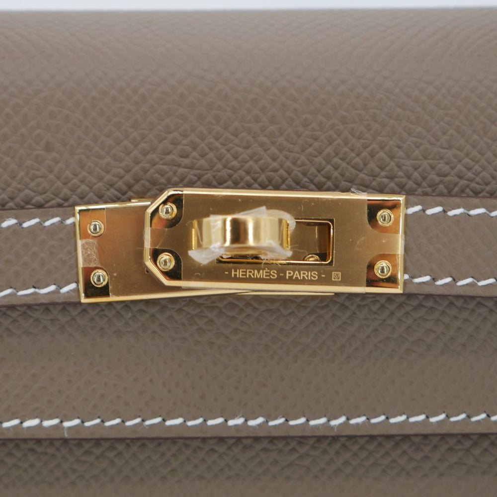 Hermès 25cm Kelly Sellier Etoupe Epsom Leather Gold Hardware