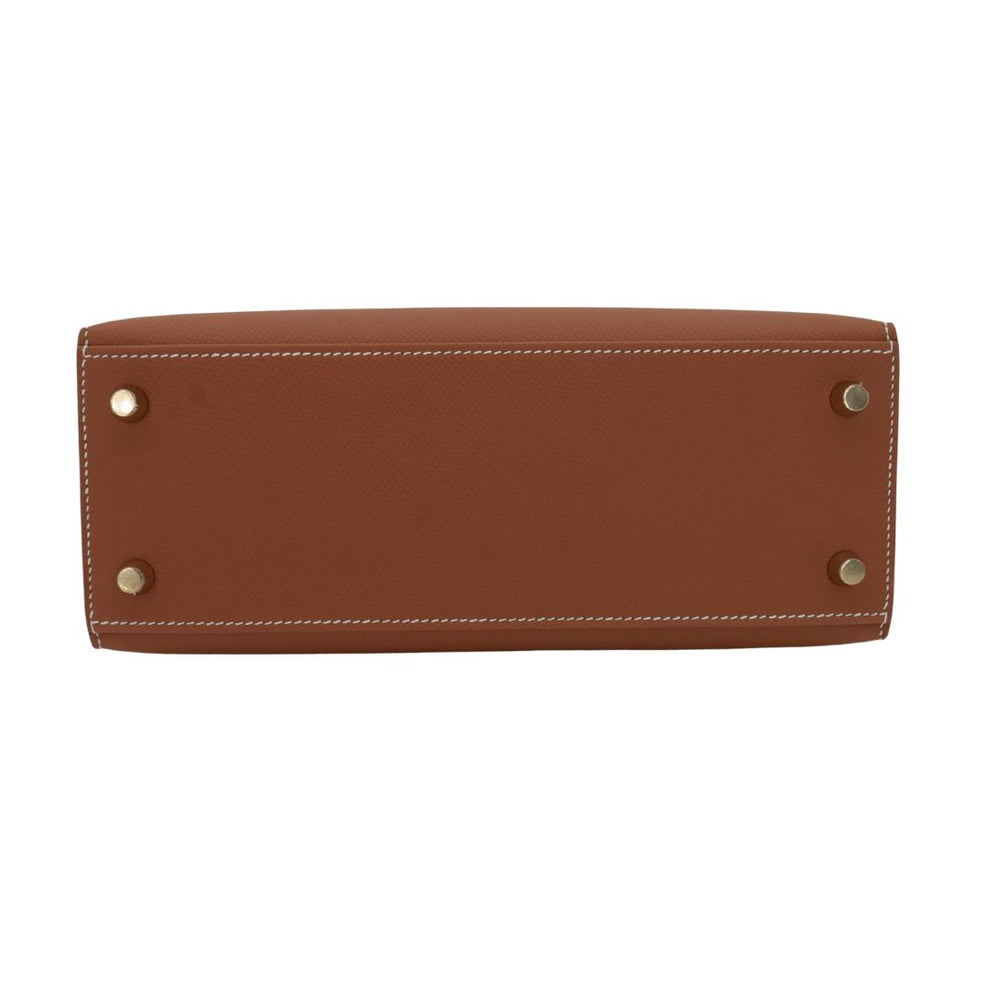 Hermès 25cm Kelly Sellier Gold Epsom Leather Gold Hardware