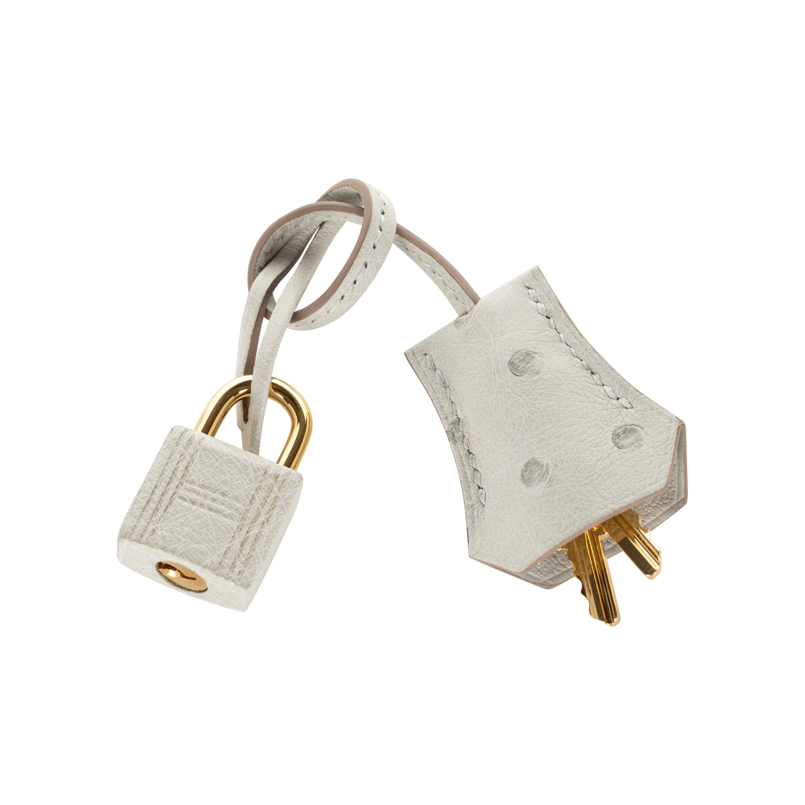 Hermès 25cm Kelly Sellier Gris Perle Ostrich Gold Hardware