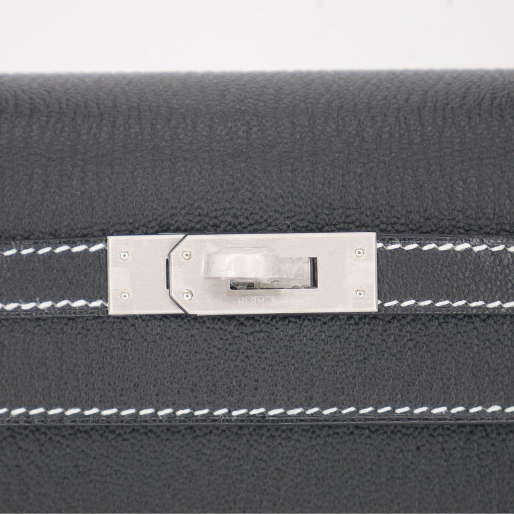 Hermès 25cm Kelly Sellier HSS Black Chevre Leather Brushed Gold