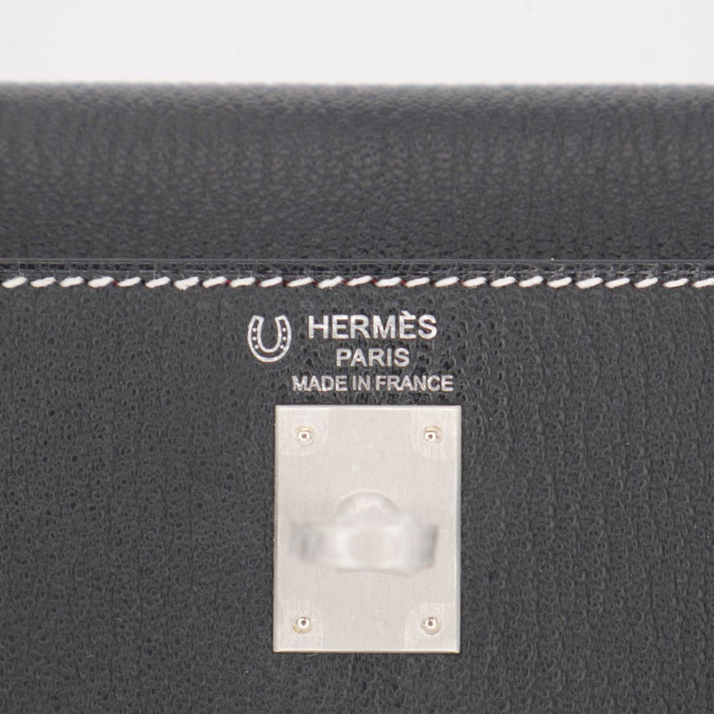 Hermès 25cm Kelly Sellier HSS Black Chevre Leather Brushed Gold